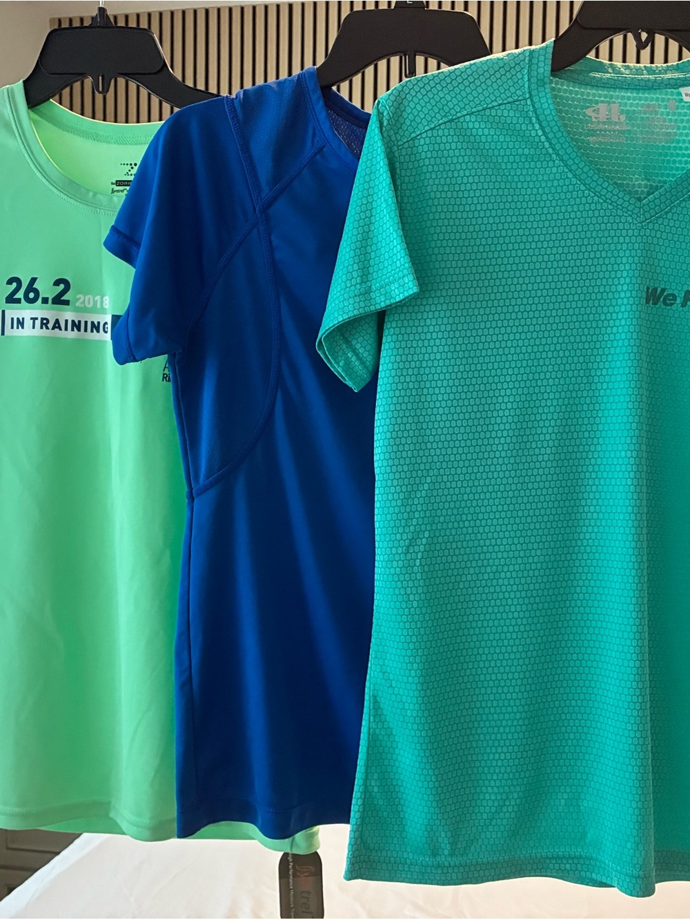 Athletic RunRichmond Tees - Green & Blue Performance Tops (3)M